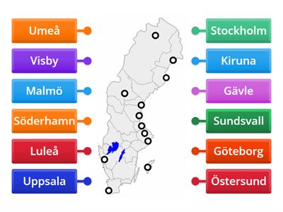 12 städer i Sverige