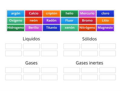 tabla periodica (liquidos, gases, solidos)