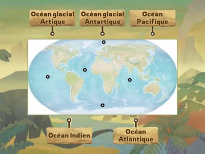 géographie: la carte du monde: les océans