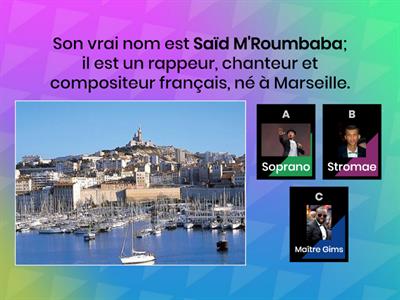 Les musiciens francophones (Stromae, Soprano et Maître Gims)
