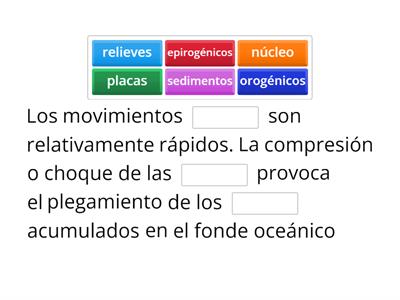 Tierra: estructura y formación del relieve