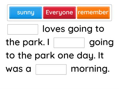 Writing Revision - A Day at the Park