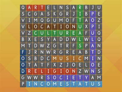 Culture Vs Society Word Search