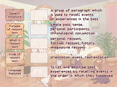 Make a match about recount text