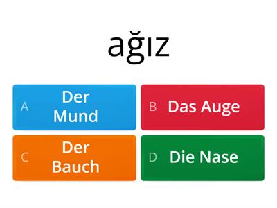 Almanca-Türkçe kelime testi