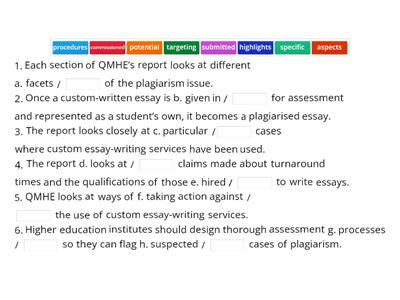 Essay related vocabulary Part 1