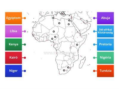 Afrika országai, városai (közép érettségi követelmény)