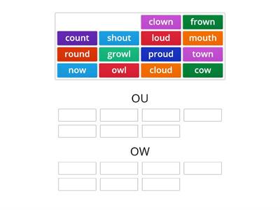10. Match the words to the OW spelling