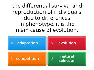 Evolution by Natural Selection....Open Note Quiz