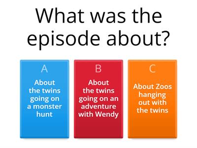 Gravity Falls. Season 1. Episode 2. Quiz.