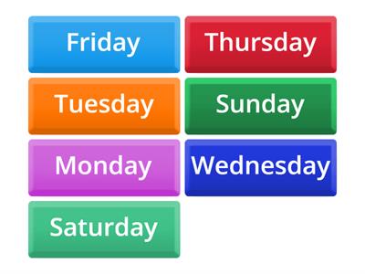 Days of the week