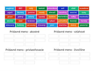prídavné mená