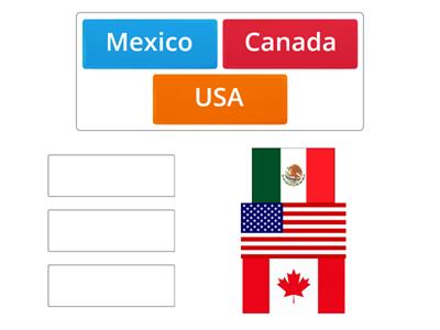 Match the country to the flag
