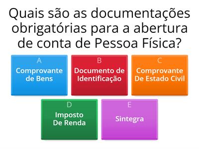 Quiz - Conhecimento do Processo de Cadastro