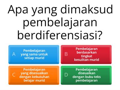 Pembelajaran Berdiferensiasi 