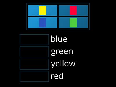 Match up colours (red yellow green blue)