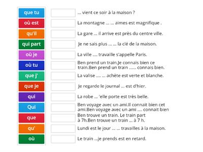 GC Leçon 13 B Pronoms relatifs qui, que, où