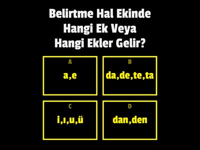 6. Sınıf Türkçe Hal Ekleri