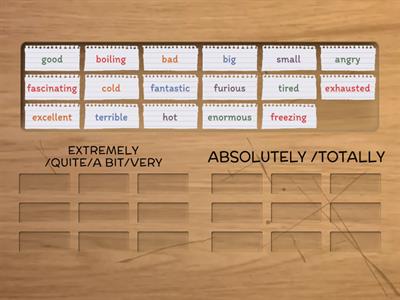 Gradable and non gradable adjectives