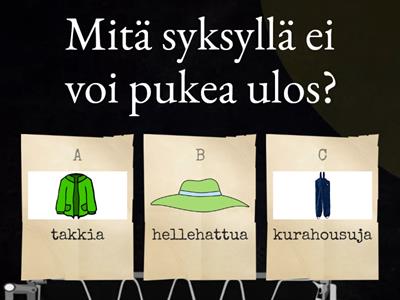 Syksyisiä kysymyksiä