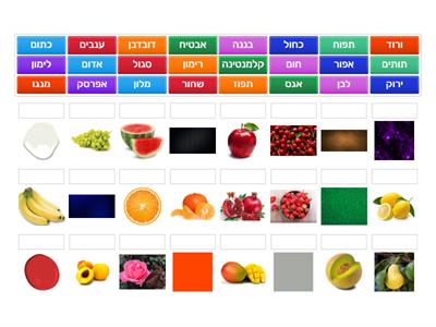   פירות וצבעים