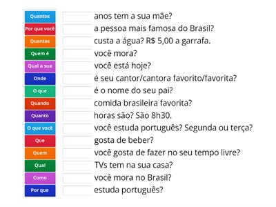  Pronomes interrogativos - Português
