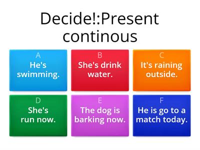 English:Present continous and Present simple