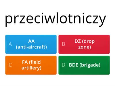 Skróty wojskowe (military acronyms)