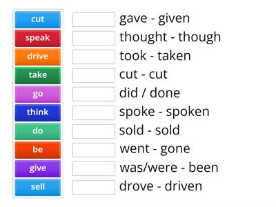 Past / Participle Verb Practice