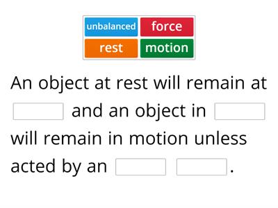 Newton's  Laws of Motion Review 