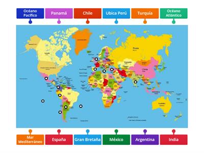 Jugamos ubicando en el Planisferio político