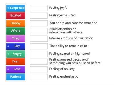 Feelings and emotions