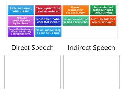 Direct or Indirect Speech?