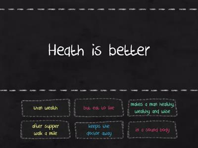 Proverbs about health