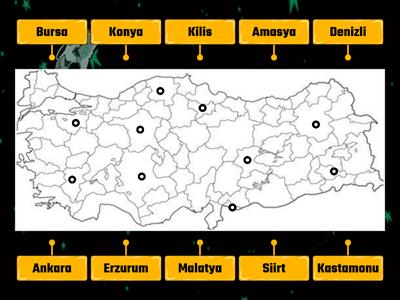 Türkiye Haritası'nda İlleri Bulma