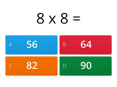 Table de 8 - multiplication et division