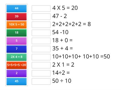 Match the following to the correct answer