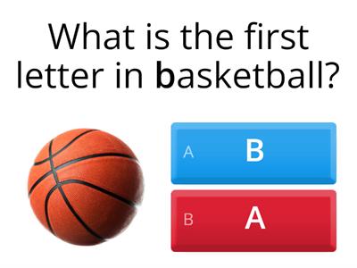 Basketball- alphabets