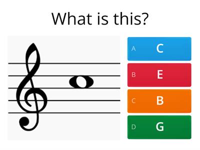 Music notation Grade 1 (treble)