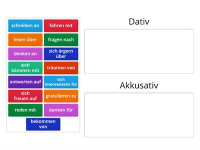 Präpositionen - Dativ/Akkusativ