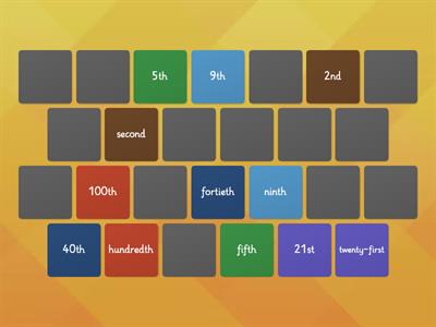 ordinal numbers