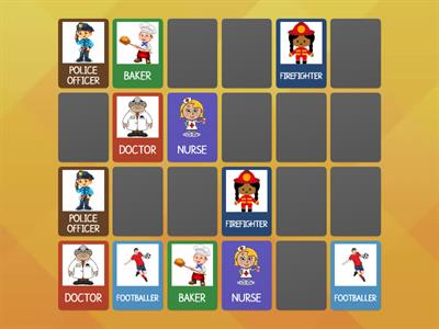 Jobs and Occupations - Memory Game
