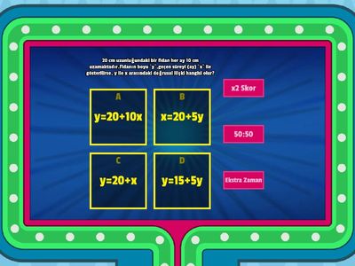 8.Sınıf Matematik Doğrusal Denklemler Etkinliği-2