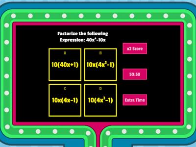 Yr 9 Algebra Revision 1