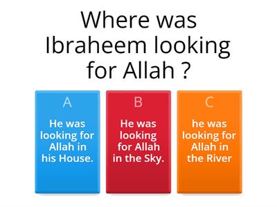  Chapter B1- Ibraheem Searches for Allah