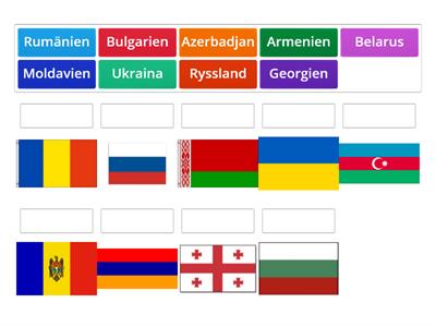 Träna på Östeuropas flaggor