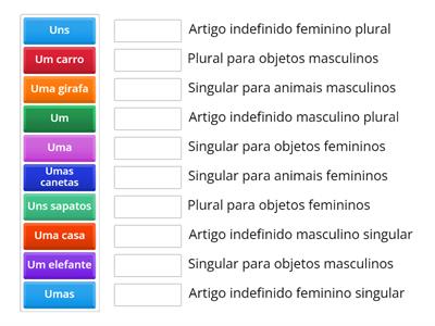 Português Elemental 1 - Artigos Indefinidos