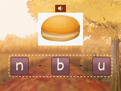 Unscramble the letters to make words with short  vowel (u ) 