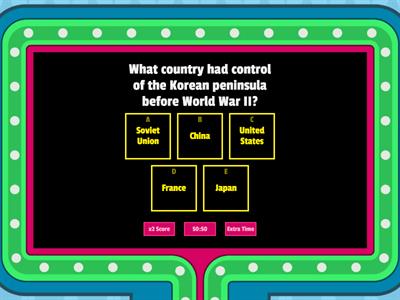  Korean War Gameshow Quiz