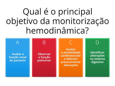 Quiz competitivo sobre MONITORIZAÇÃO